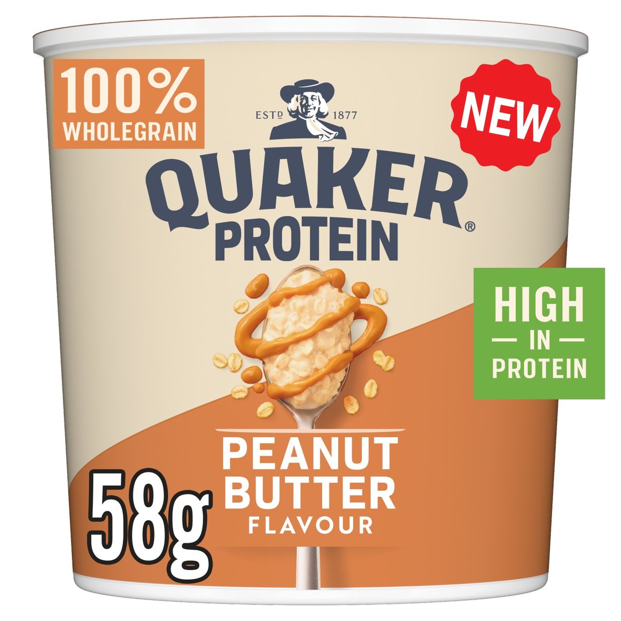 Quaker Oats High Protein Peanut Butter Porridge Pot  58g