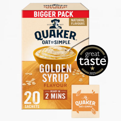 Quaker Oat So Simple Golden Syrup Big Pack Porridge Sachets 720g