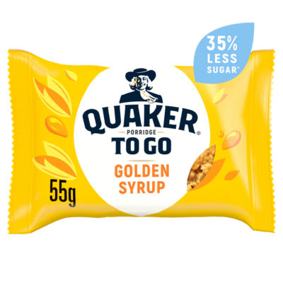 Quaker Porridge To Go Golden Syrup Breakfast Bar 55g