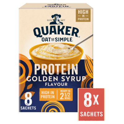 Quaker Oat So Simple Protein Golden Syrup Porridge Sachets Cereal