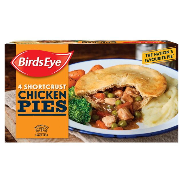 Birds Eye 4 Shortcrust Chicken Pies 