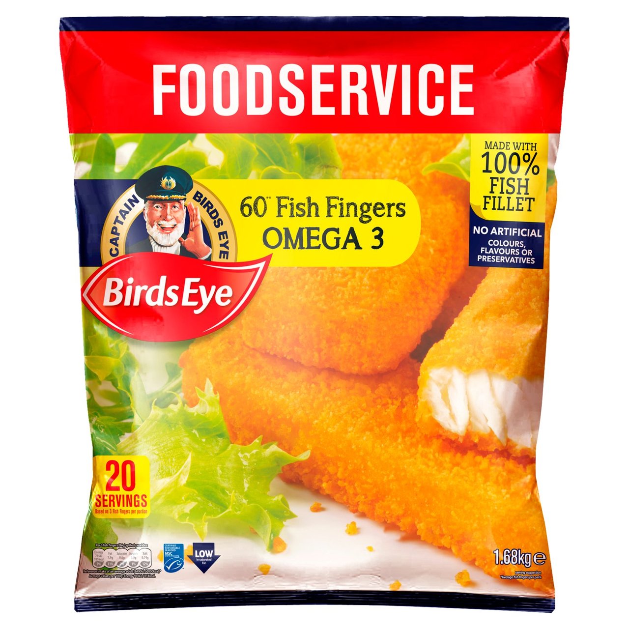 Birds Eye 60 MSC Breaded Omega 3 Fish Fingers