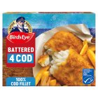 Birds Eye Battered Cod Fish Fillets x4 440g