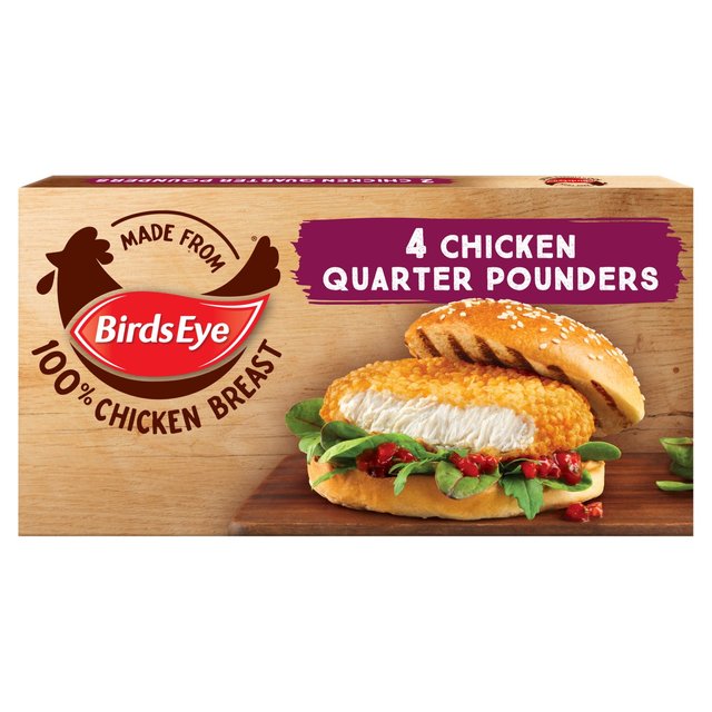 Birds Eye 4 Chicken Quarter Pounders Burgers