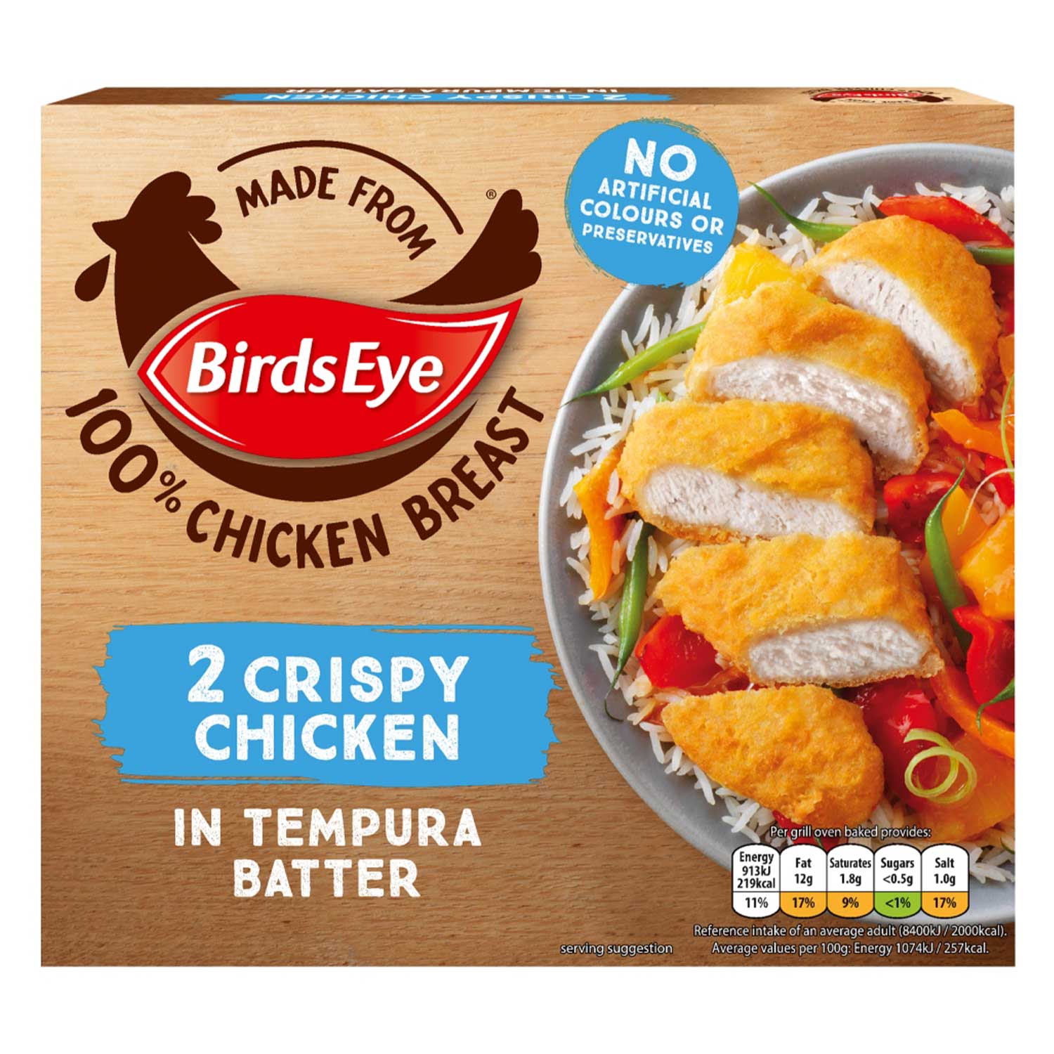 Birds Eye 2 Crispy Chicken Grills in Tempura Batter 170g