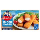 Birds Eye 10 MSC Breaded Cod Fish Fingers