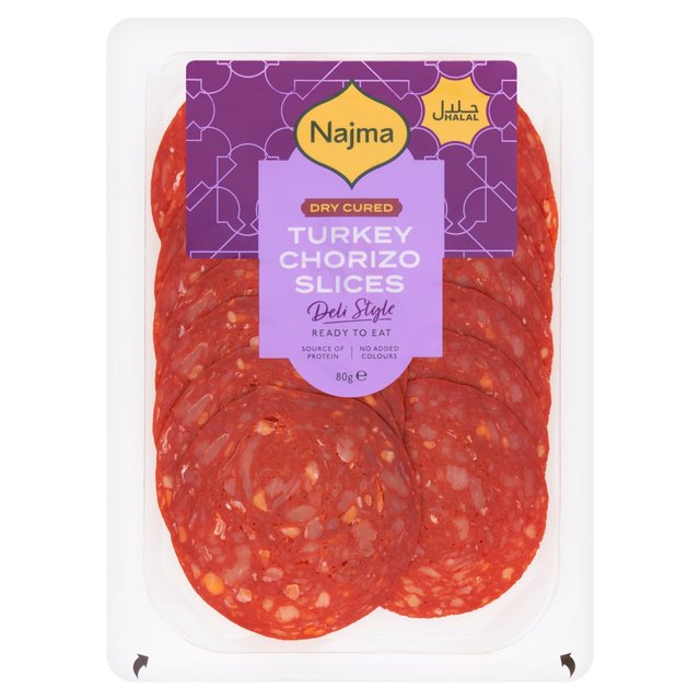 Najma Turkey Chorizo Slices 80g