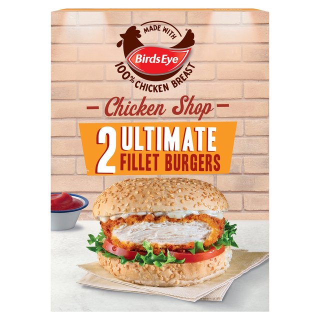 Birds Eye Chicken Shop 2 Ultimate Breaded Chicken Fillet Burgers 