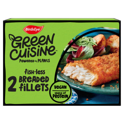 Birds Eye 2 Green Cuisine Fish-Less Breaded Fillets