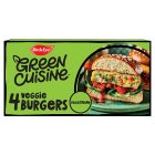 Birds Eye 4 Green Cuisine Vegetarian Veggie Quarter Pounder Burgers