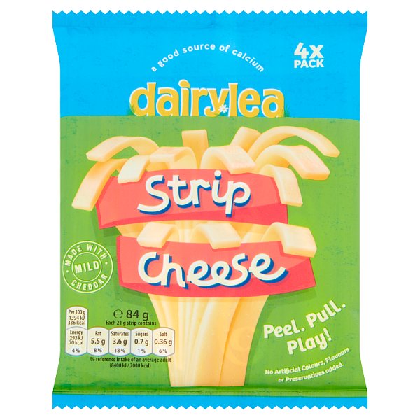 Dairylea Strip Cheese Pack x4 84g