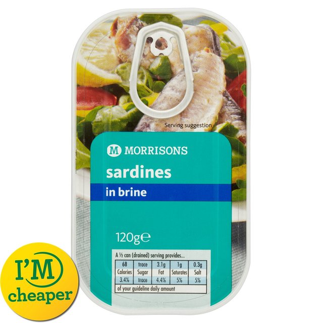 Morrisons Sardines in Brine (120g) 90g