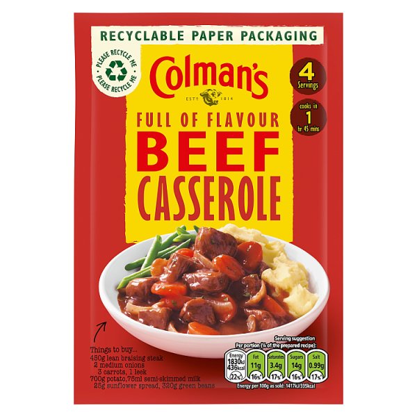 Colman's Recipe Mix Beef Casserole 40g