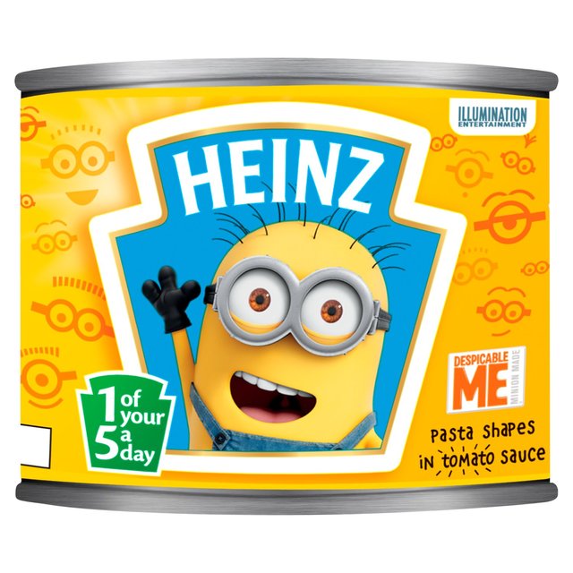 Heinz Despicable Me Minions Pasta Shapes in Tomato Sauce