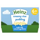 Heinz By Nature Creamy Rice Pudding 6+ Months Baby Food  4 x 100g