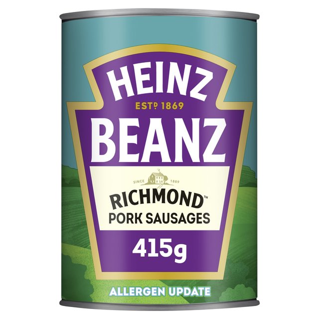 Heinz Beanz in A Rich Tomato Sauce with Richmond Pork Sausages 415g