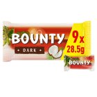 Bounty Coconut Dark Chocolate Bars Multipack 9x28.5g