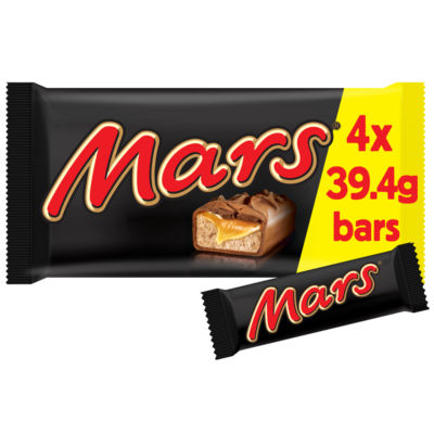 Mars Caramel, Nougat & Milk Chocolate Snack Bars Multipack 4x39.4g