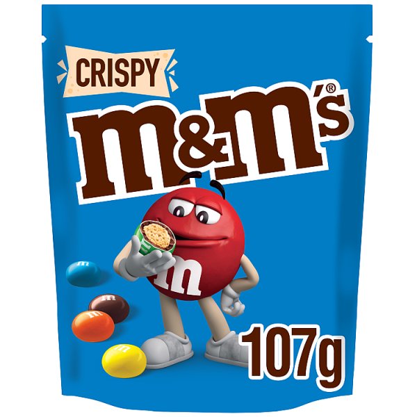 M&M's Crispy Chocolate Pouch Bag 107g