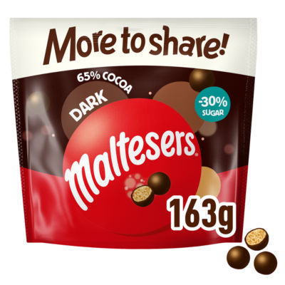 Maltesers Dark Chocolate & Honeycomb 63% Cocoa Sharing Pouch Bag