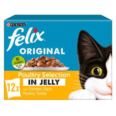 Felix Cat Food Poultry Selection In Jelly 12x100G