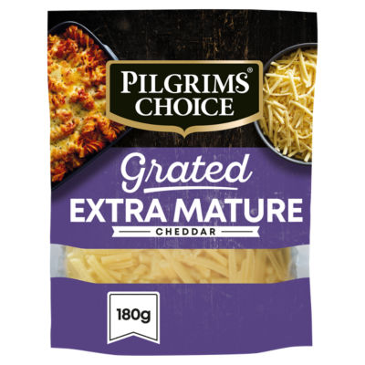 Pilgrims Choice Extra Mature Grated Cheddar 180g