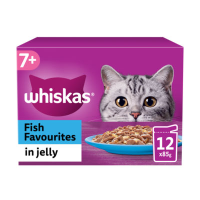 Whiskas Senior  7+ Fish Favourites Pouches in Jelly 12 x 85g