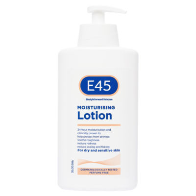 E45 Moisturiser Lotion, body, face and hands lotion for very dry skin 500ml