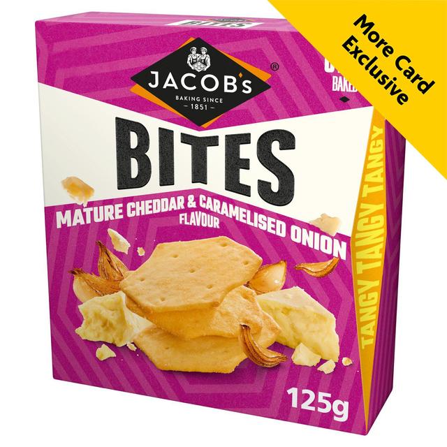 Jacob's Bites Mature Cheddar & Onion Crackers  125g