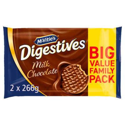 Mcvitie's Digestives Milk Chocolate 2 X 266g