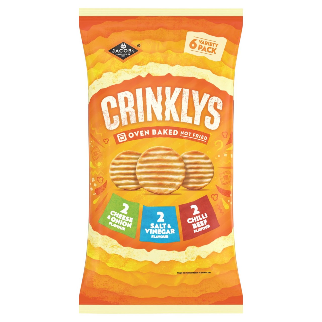 Jacob's Crinklys Variety Multipack Snacks 6 X 138g