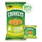 Jacob's Crinkly's Cheese & Onion Flavour Baked Snacks Multipack 6x23g