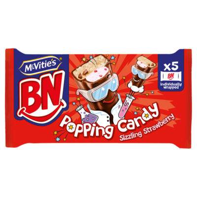 McVitie's BN 5 Popping Candy Sizzling Strawberry Flavour Cake Bars