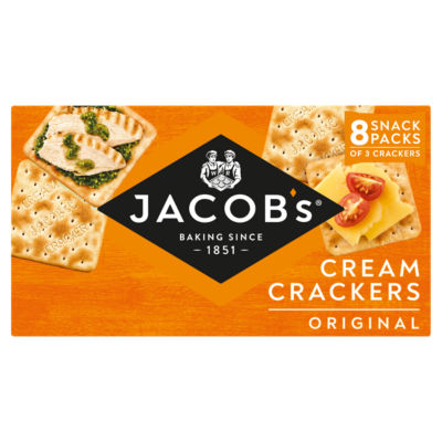 Jacob's Cream Cracker Multipack 8 Snack Packs  185g