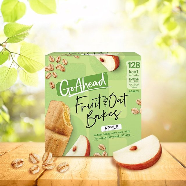 Go Ahead Apple Fruit and Oat Bakes Snack Bars Multipack 6 x 35g, 210g