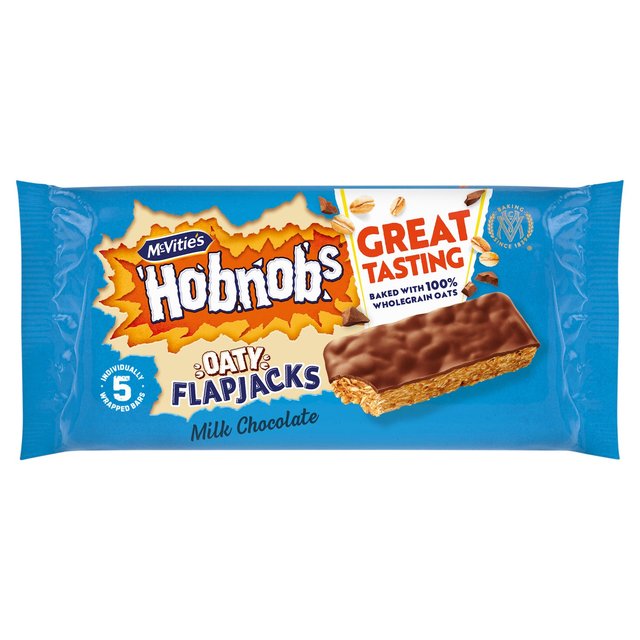 McVitie's Hobnobs 5 Flapjacks Topped with Milk Chocolate