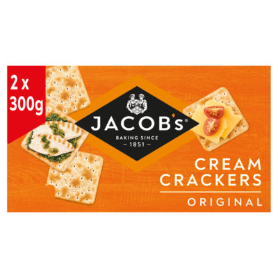 Jacob's Original Cream Crackers Twin pack 2x300g, 600g