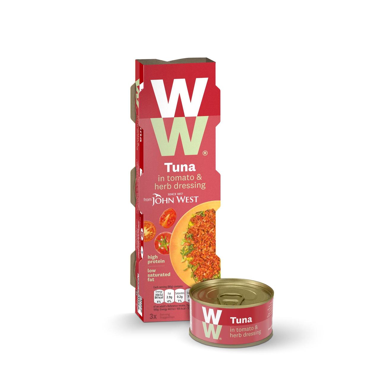 WW John West Tuna Tomato & Herb (3x80g) 3 x 80g