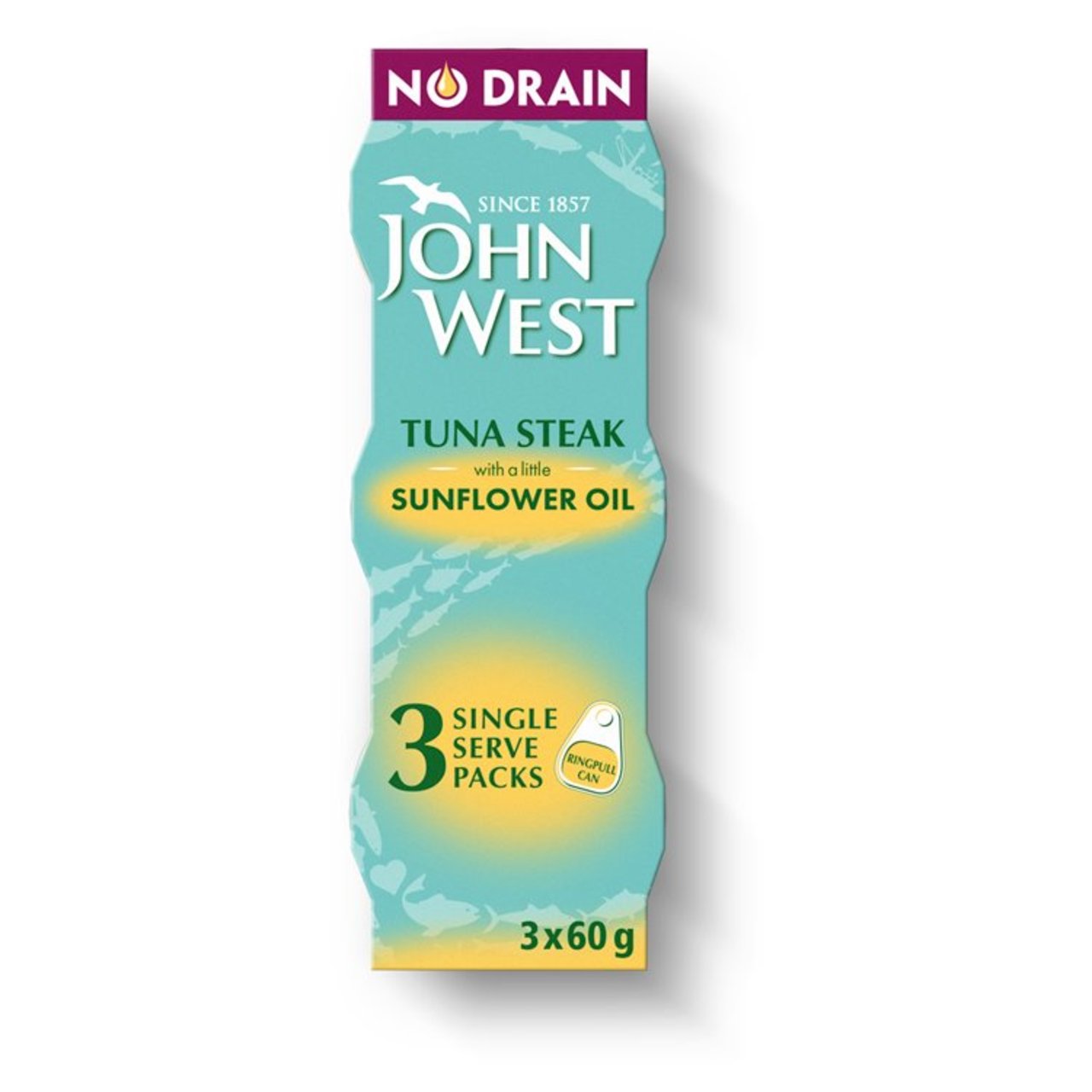 John West No Drain Tuna Steak In Sunflower Oil