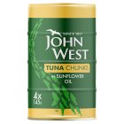 John West Tuna Chunks In Sunflower Oil 4 Pack