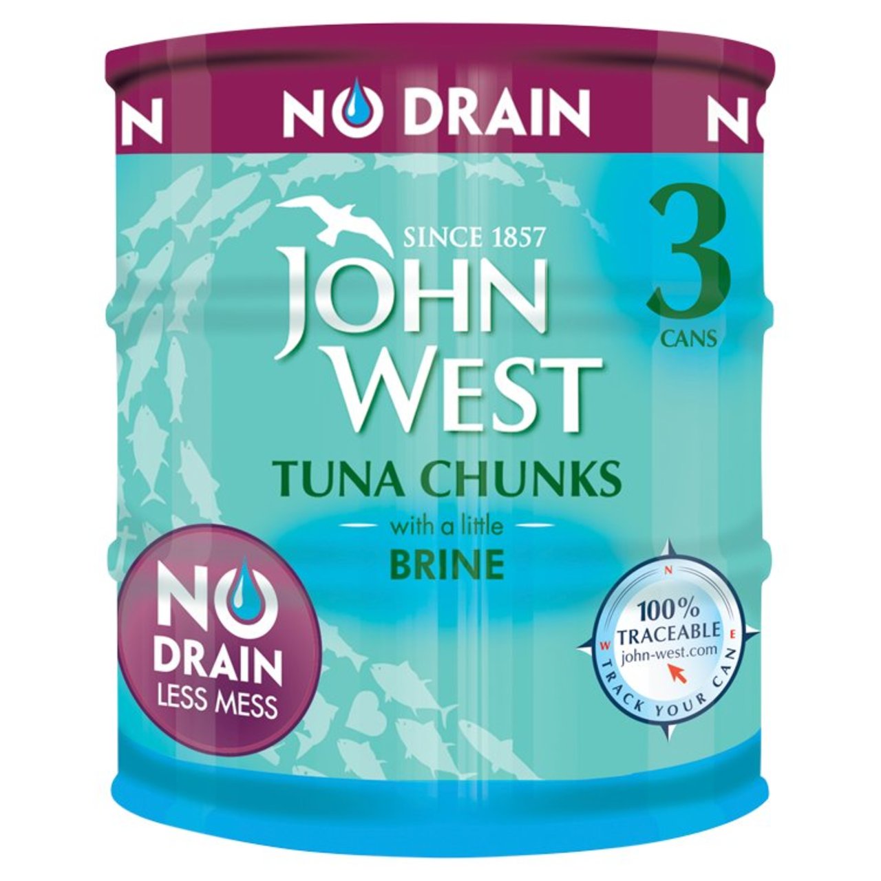 John West No Drain Tuna Chunks with a Little Brine