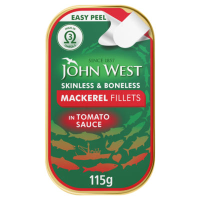 John West Skinless and Boneless Mackerel In Tomato Sauce