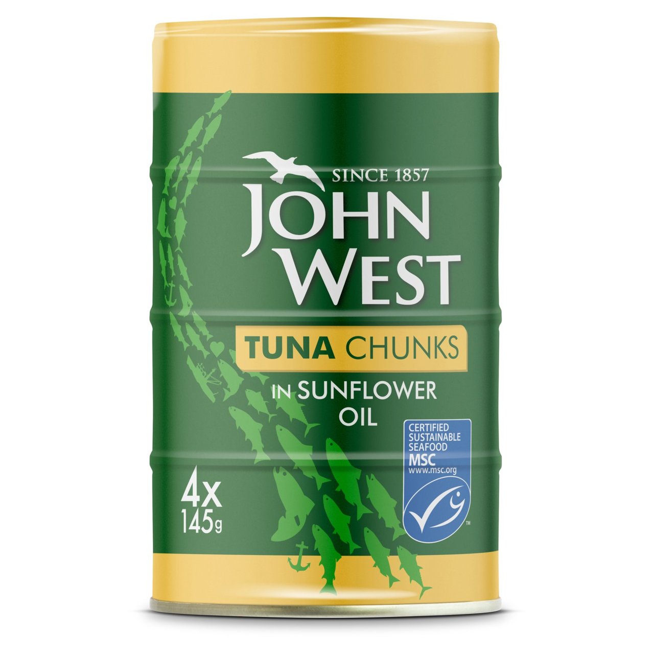 John West MSC Tuna Chunks In Sunflower Oil 4 Pack