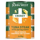 John West Energy No Drain Tuna Steak with Springwater 3x110g