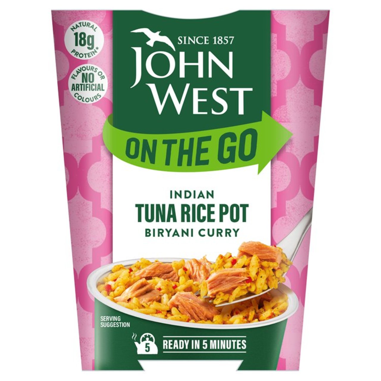 John West On The Go Indian Biryani Curry Tuna Rice Pot (120g) 120g