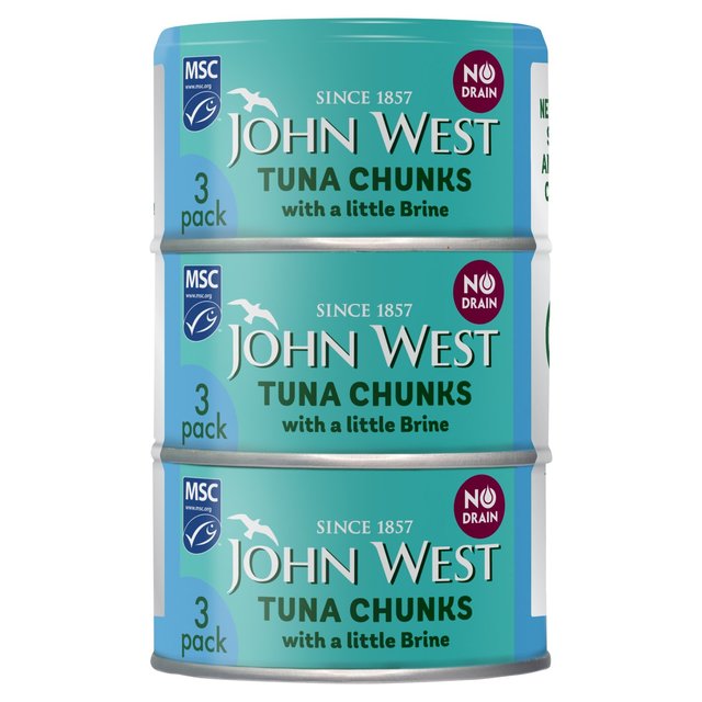 John West No Drain Tuna Chunks In Brine  3 x 100g