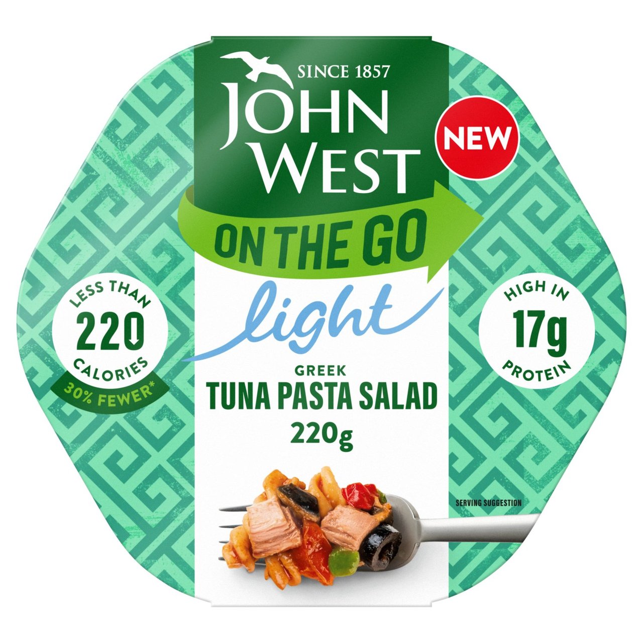 John West Light On The Go Greek Tuna Pasta Salad 220g