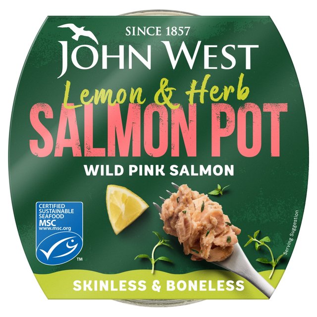 John West Salmon Fridgepot Lemon & Herb  80g