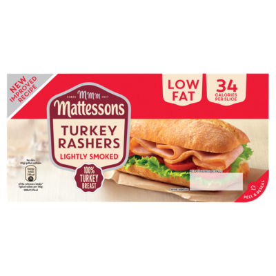 Mattessons Turkey Rashers Lightly Smoked