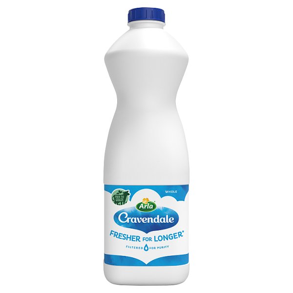 Cravendale Filtered Fresh Whole Milk Fresher for Longer 1L